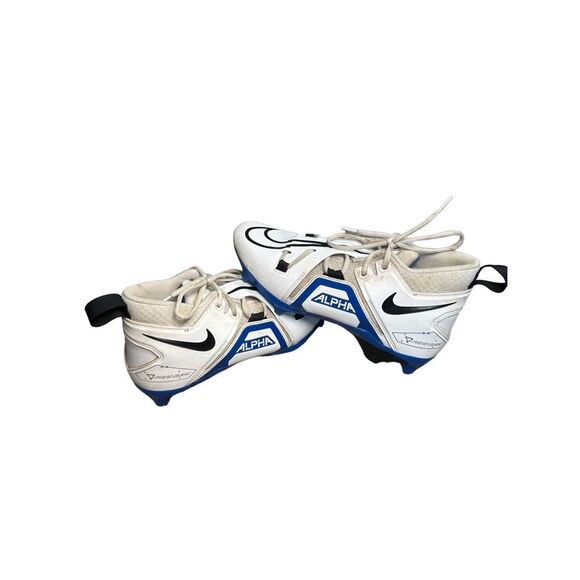 Nike Alpha Menace Pro 3 Football Cleats Lace Up "White/Black/Game Royal" Men’s 9 - Picture 11 of 11